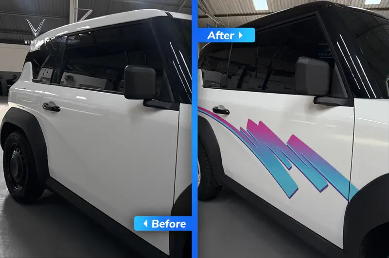 Stiker VinFast VF 3 Bergaya Katana Retro